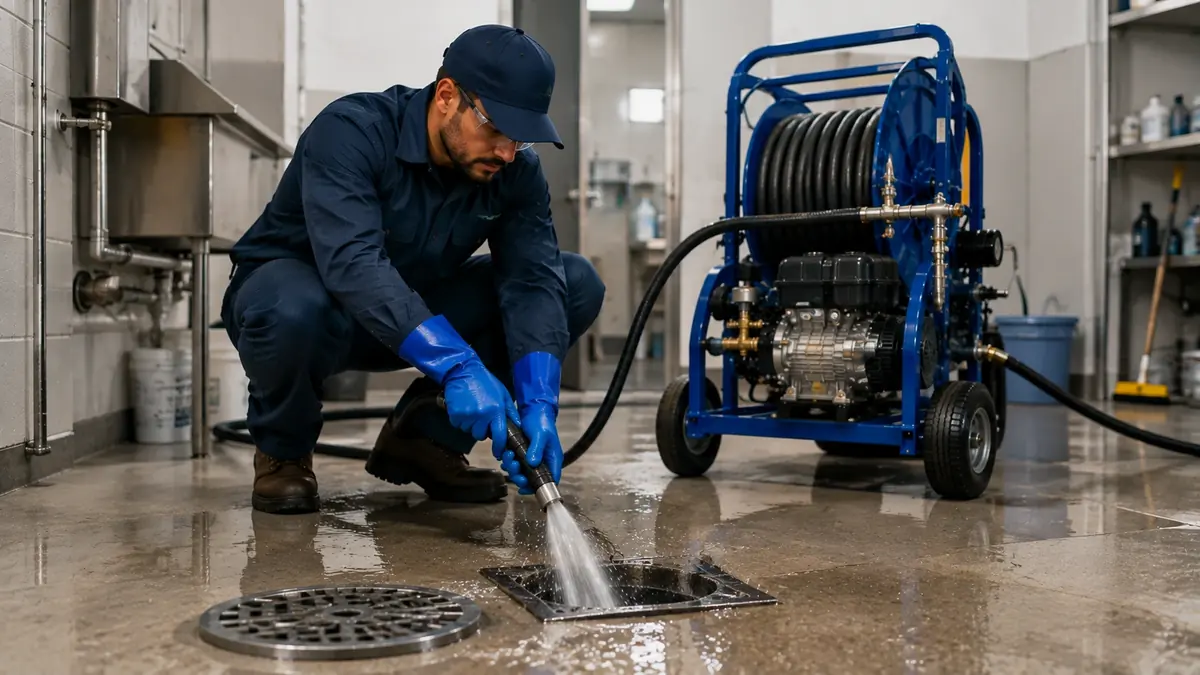 Floor Drain Hydro Jet Cleaning in Bellflower