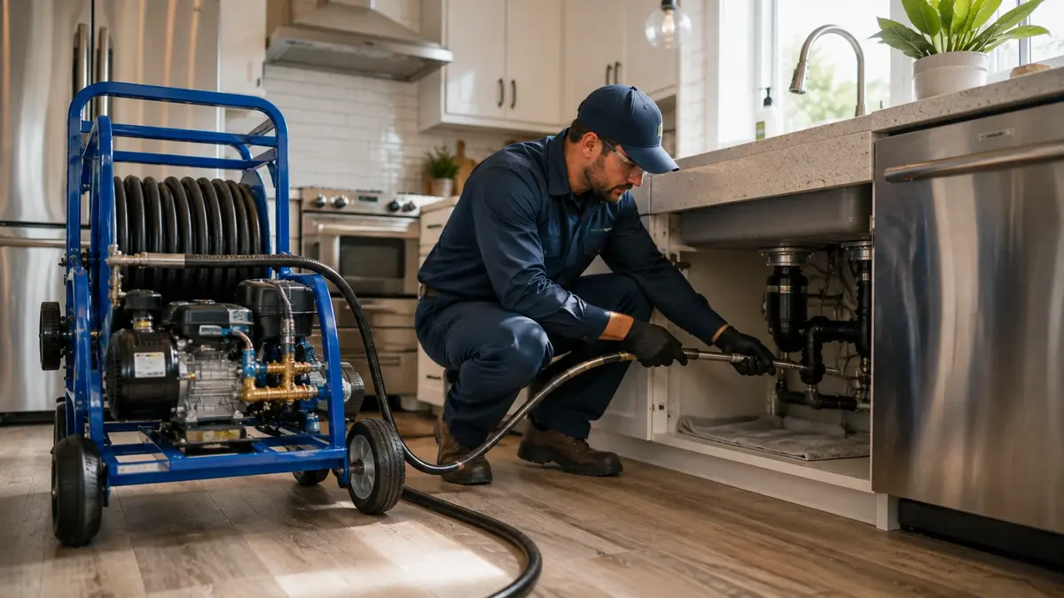 Kitchen Drain Hydro Jetting in Bellflower