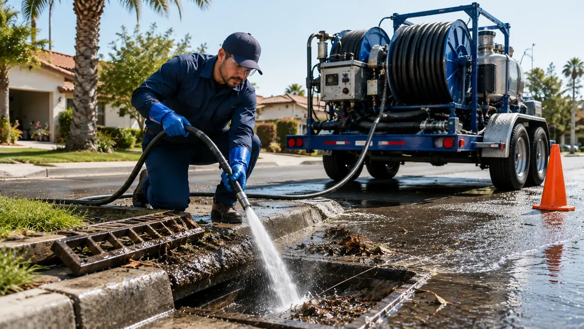 Storm Drain Hydro Jet Cleaning in Bellflower